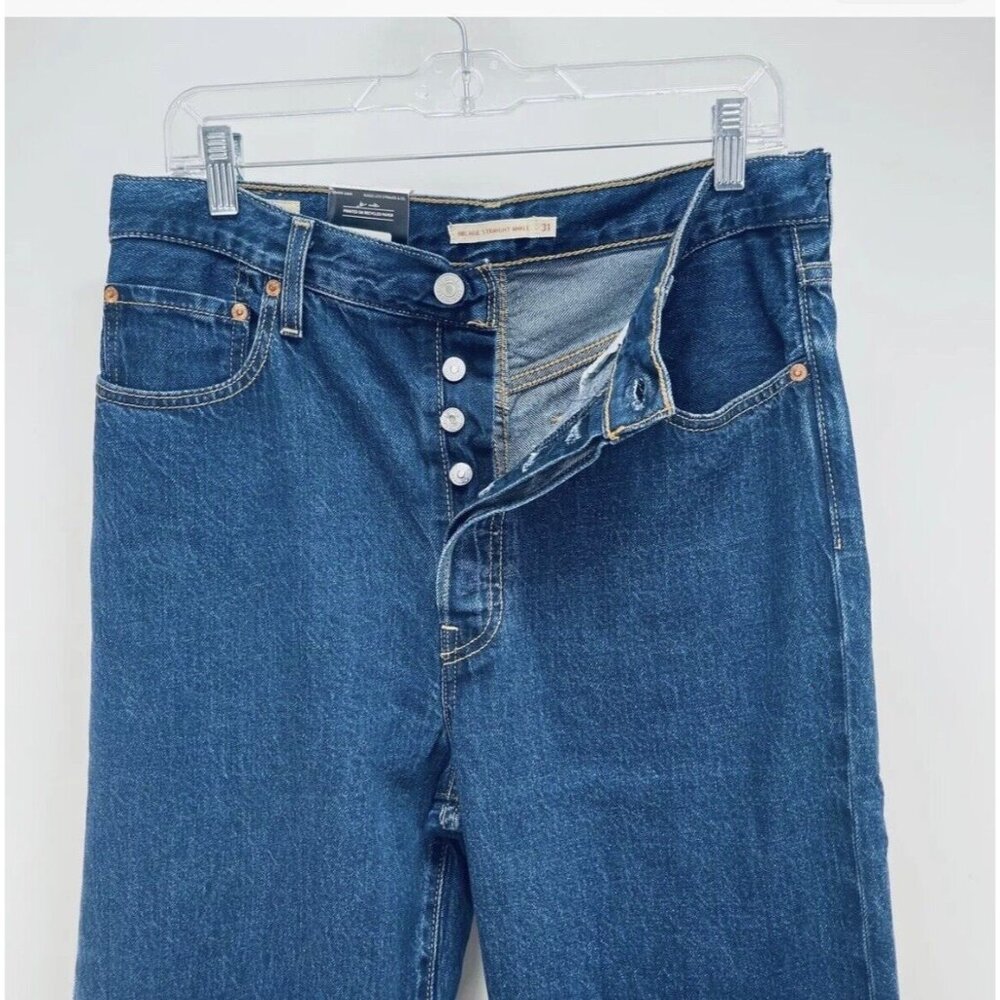 Levi’s Jeans Women’s 31x27 Ribcage Straight Leg Ankle Super High Rise Blue New - Picture 8 of 12